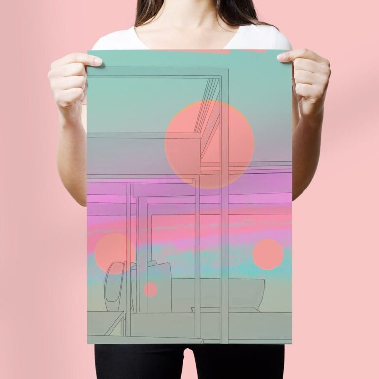 Blu Beach Porto Rotondo Poster, Art Print by Nicola Napoli / Art Fugace