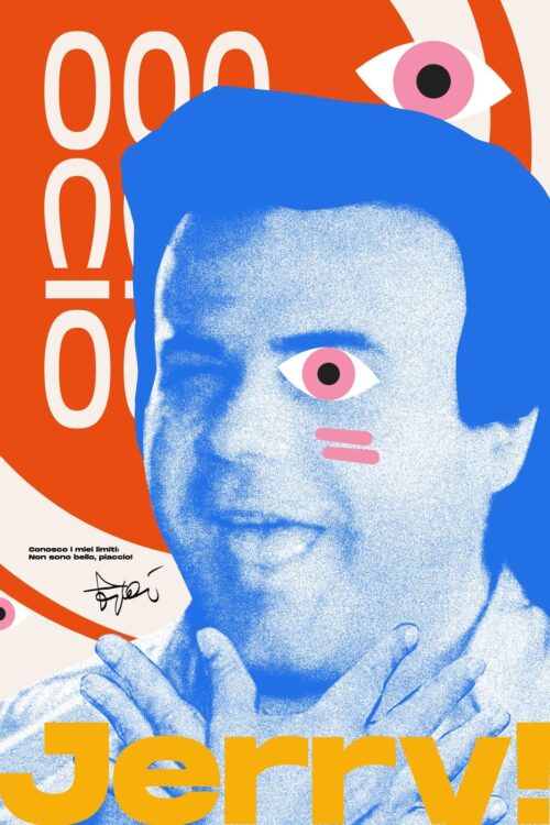 Jerry Calà Tribute Poster, Art Print by Nicola Napoli / Art Fugace