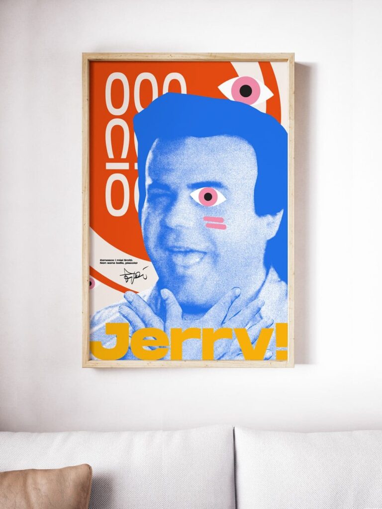 Jerry Calà Tribute Poster, Art Print by Nicola Napoli / Art Fugace