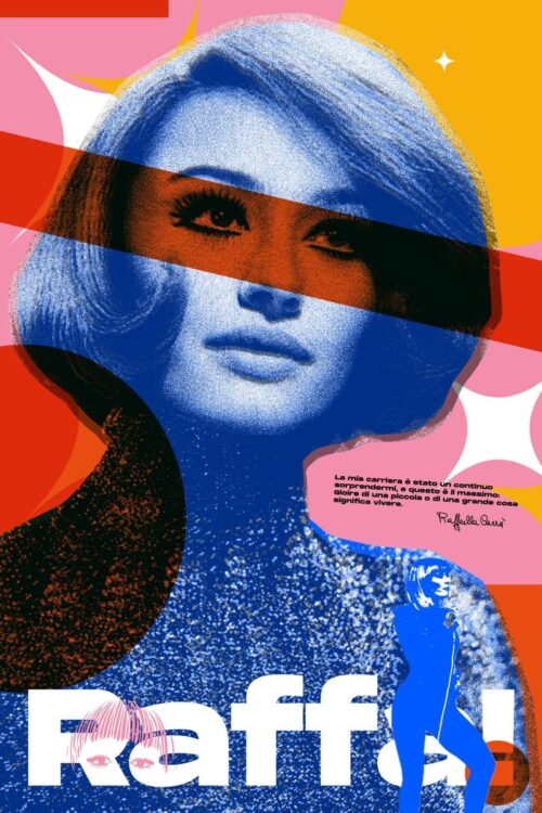 Raffaella Carrà Tribute Poster, Art Print by Nicola Napoli / Art Fugace