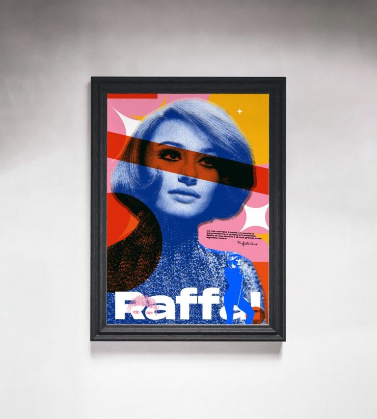 Raffaella Carrà Tribute Poster, Art Print by Nicola Napoli / Art Fugace