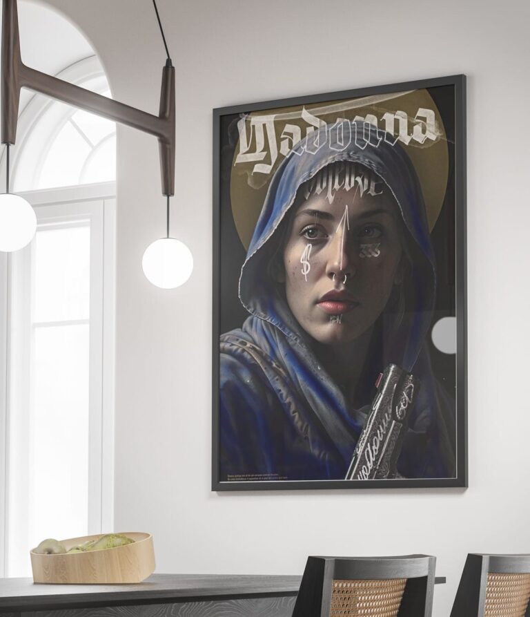 Madonna Voleuse, Virgin Mary, Pistol - Poster Design, Art Prints