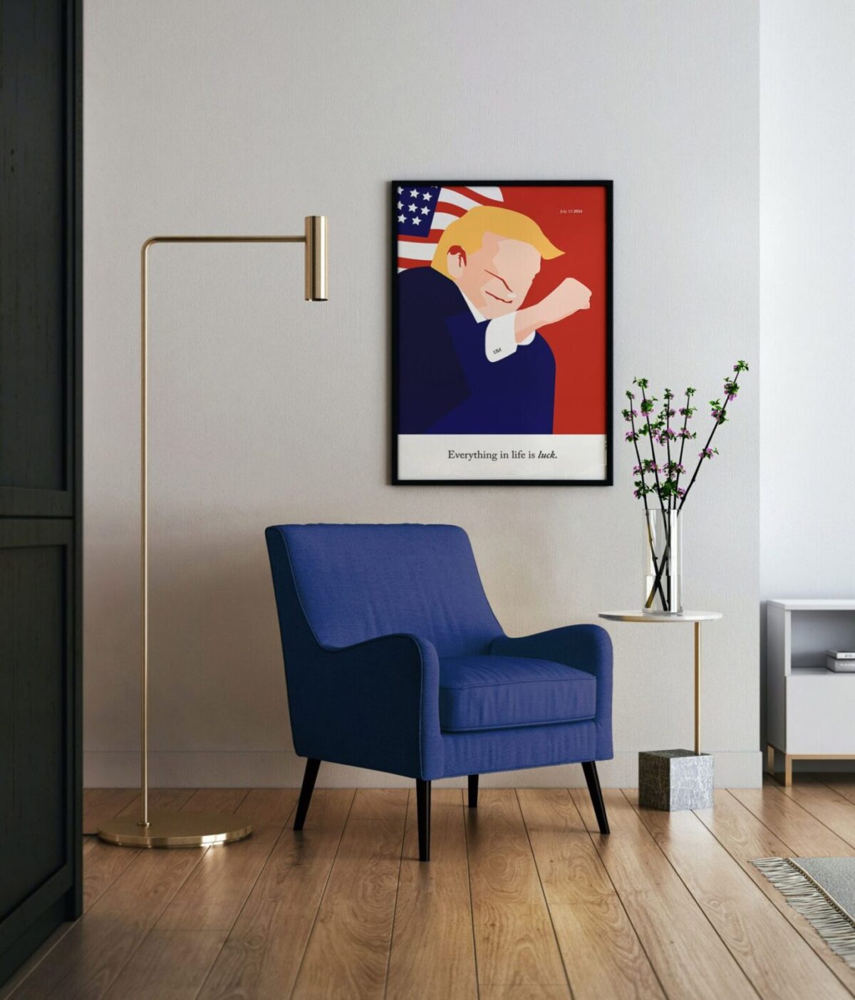 Donald Trump, Everything in life is Luck - Poster Design, Art Prints