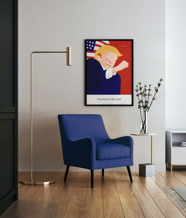 Donald Trump, Everything in life is Luck - Poster Design, Art Prints